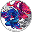 Siamese Fighting Fish 2024 $1 1 oz Silver Proof Coin