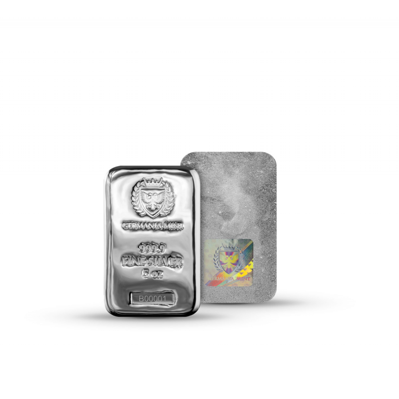 Germania Mint 5oz Silver 999.9 Cast Bar