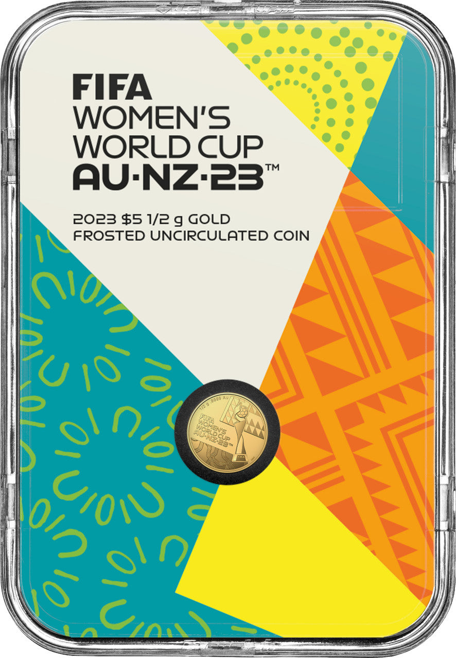 Royal Australian Mint 2023 $5 FIFA Women's World Cup 1/2 g Gold Frosted Uncirculated Coin