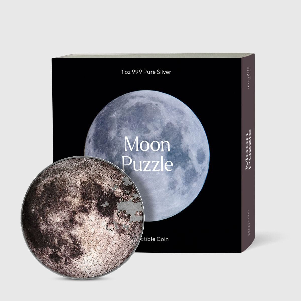 2023 1oz Chad Moon Puzzle .999 Silver Antiqued Coin