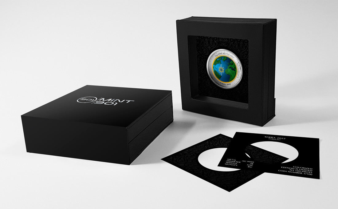 Colorized Terra Tokelau 2022 1oz .9999 Silver BU Coin