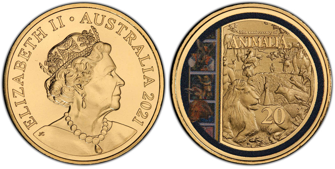 2021 20C Animalia 35th Ann. Gold Plated PCGS MS68