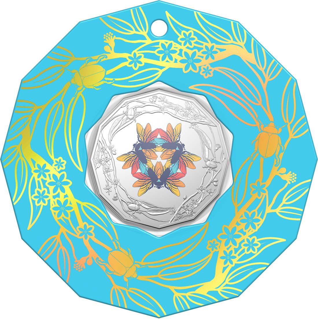 Christmas Decoration 2022 50c Coloured Uncirculated Coin – Set of 5