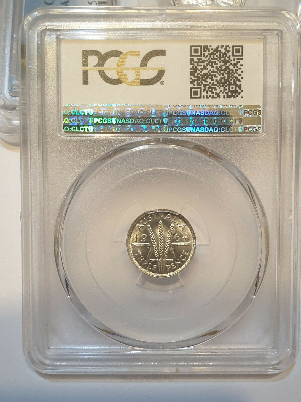 1964M Australian Threepence PCGS MS65