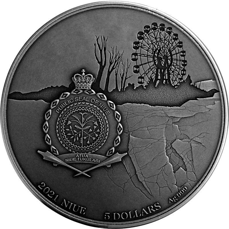 2021 Niue $5 2oz Silver Coin - Human Tragedies - Chernobyl