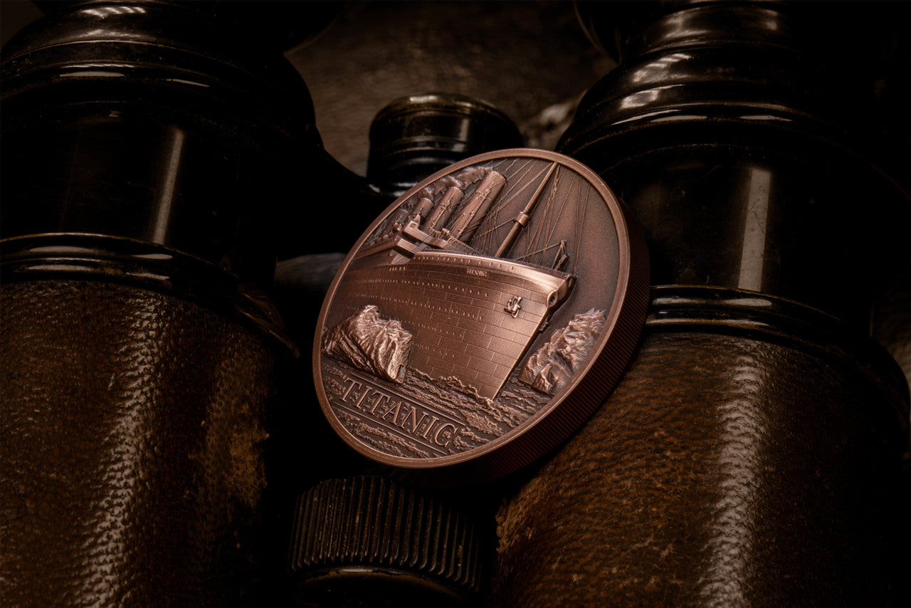 2022 Cook Islands $1 Copper Antique Coin - Titanic 1912/ 2022