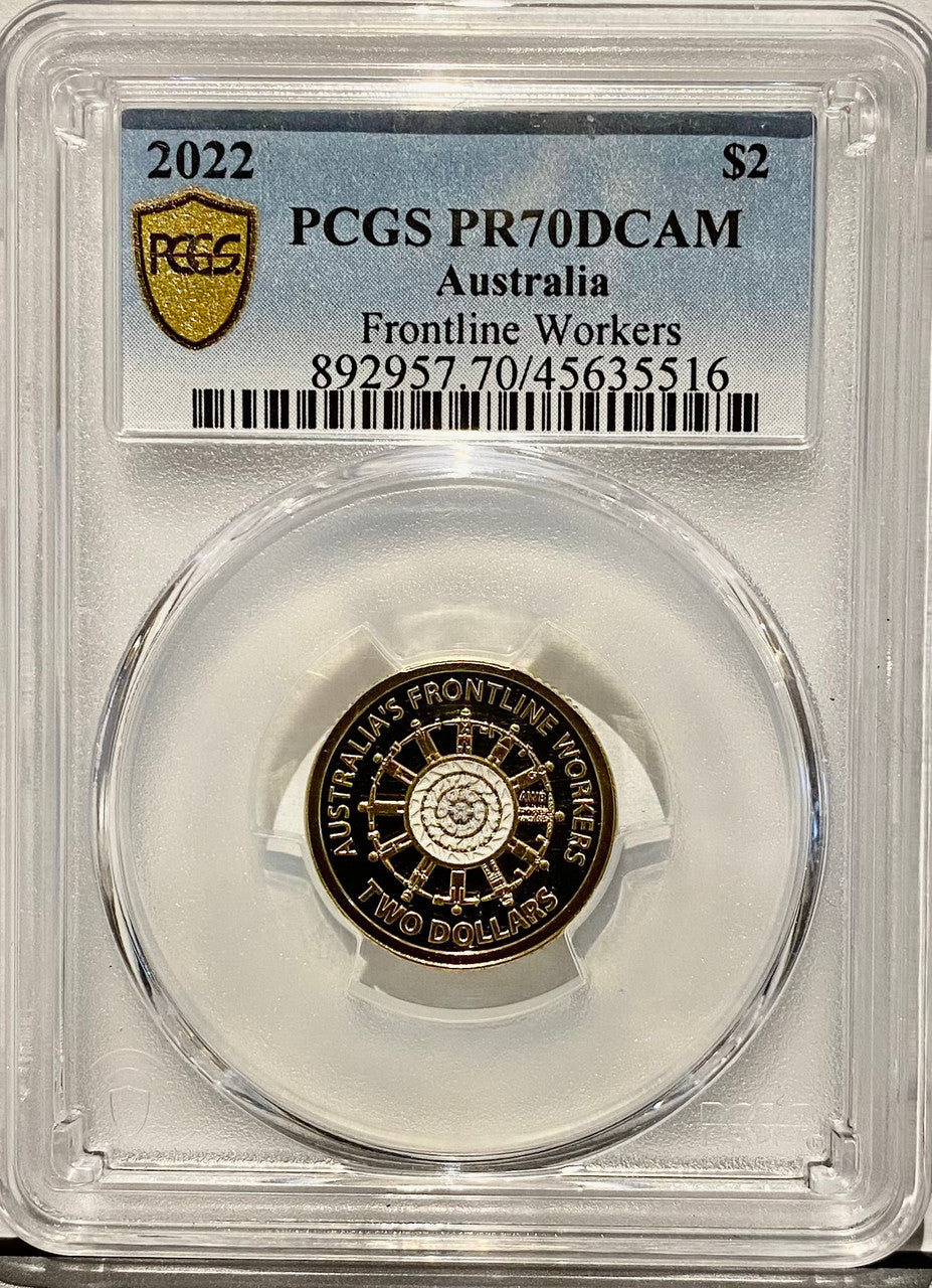 Royal Australian Mint 2022 Frontline Workers $2 Coin - PCGS PR70DCAM