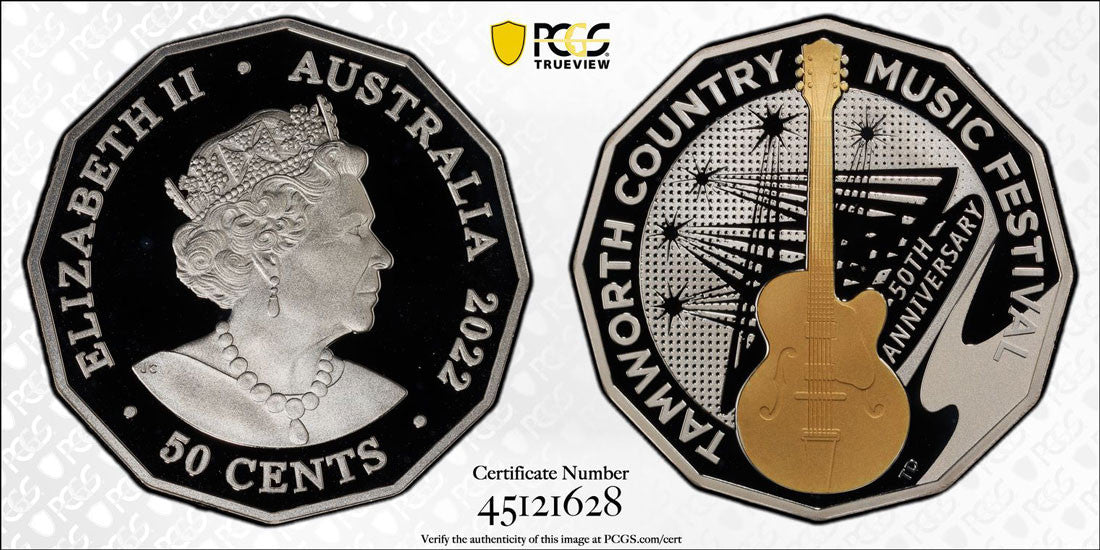 2022 Tamworth Music Festival Partial Silver Proof Gilt PCGS PR69DCAM #4