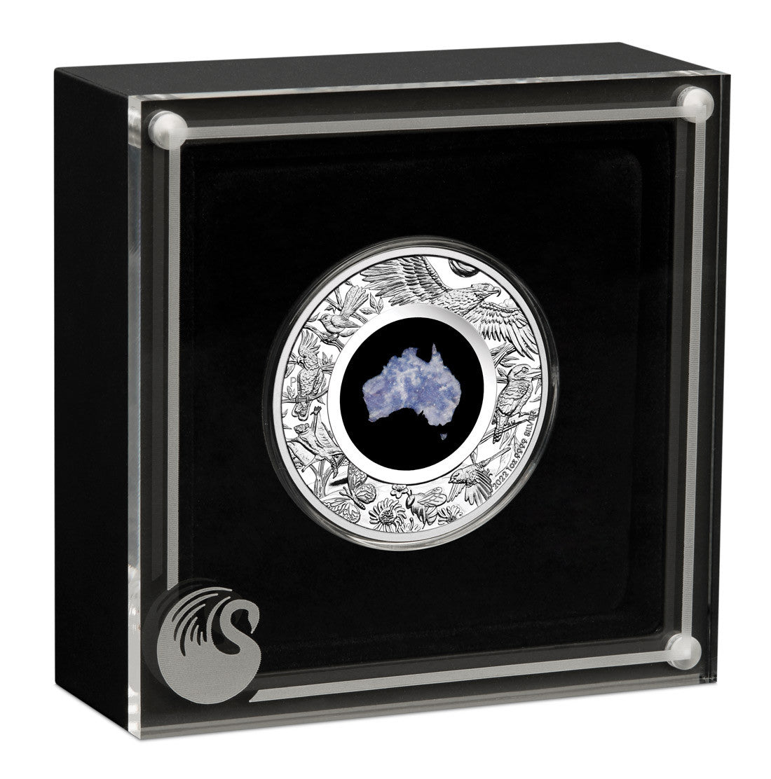 Great Southern Land 2022 1oz Silver Proof Blue Lepidolite Coin