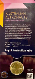 Royal Australian Mint 2024 Out of This World Australia in Space C Mintmark $1 King Charles III Counterstamp UNC Coin