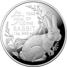 Year of the Rabbit  $30 1 kg Silver Proof Coin