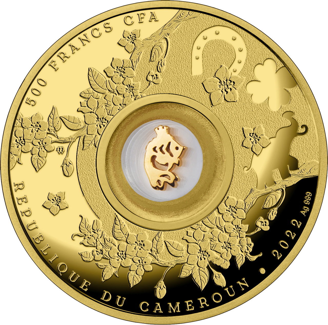 Goldfish (Lucky Seven) 2022 Cameroon 500 Francs Silver Proof Coin