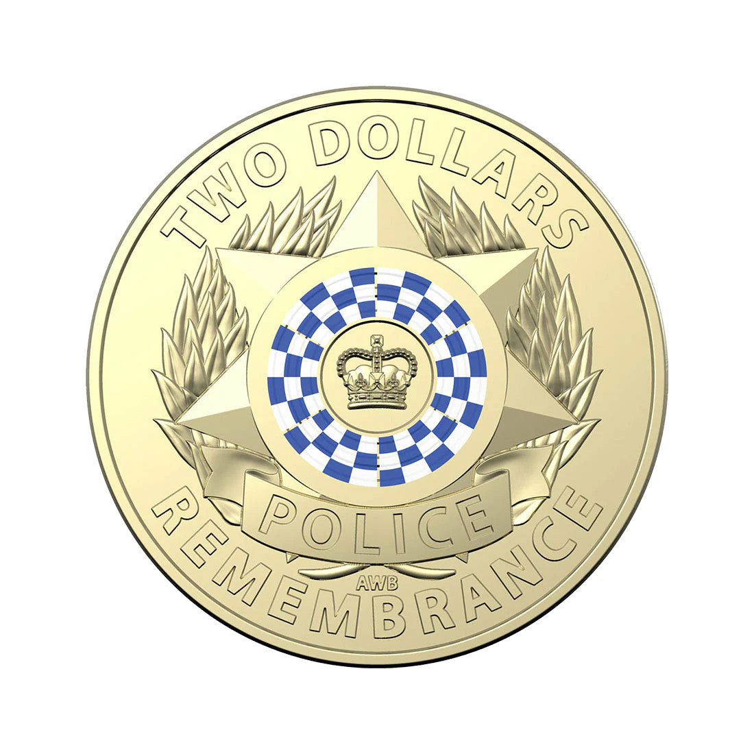 Royal Australian Mint Police Remembrance Coloured $2 UNC coin 2019