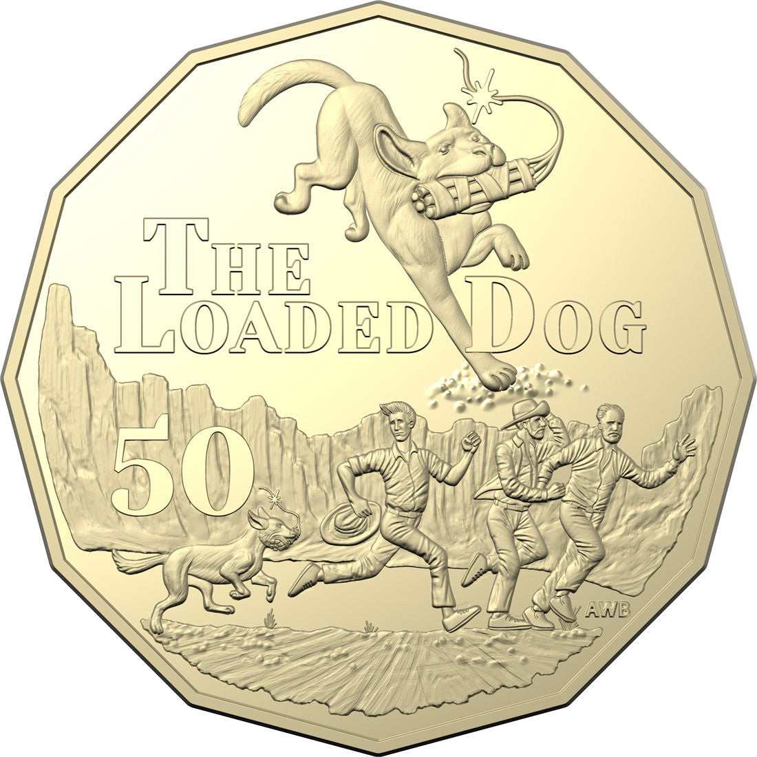 2022 50c Albr Uncirculated Coin – Henry Lawson -The Loaded Dog