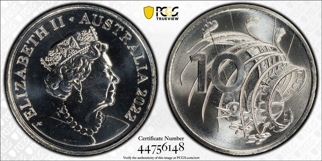 2022 10C Marionette Lyrebird - ex Baby Set PCGS MS69