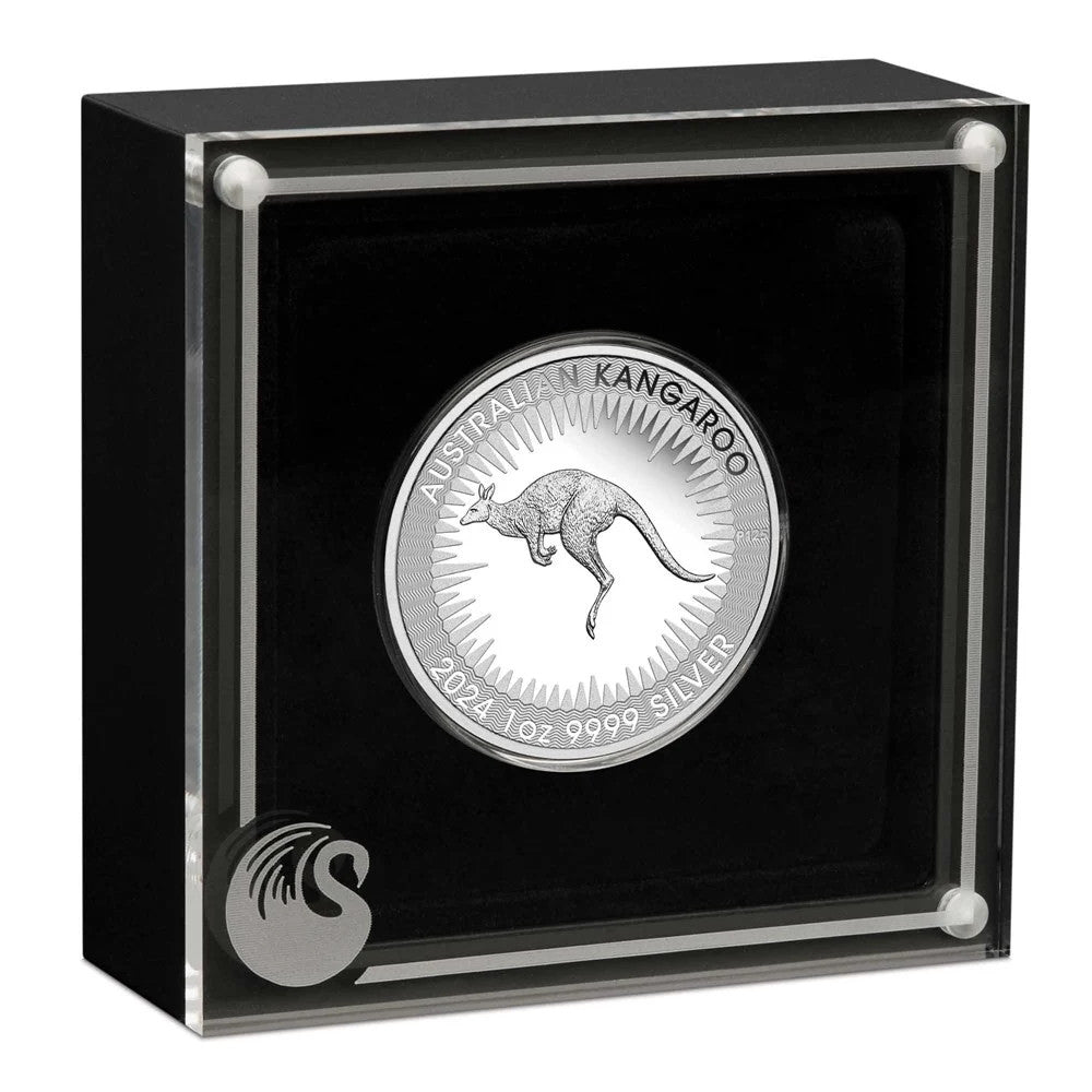 Perth Mint Australian Kangaroo King Charles III Obverse First Issue 2024 1 oz Silver Proof Coin
