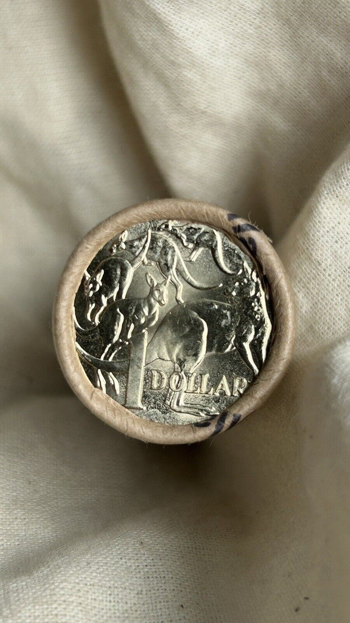 Royal Australian Mint King Charles III $1 UNC Coin Roll Tail Tail