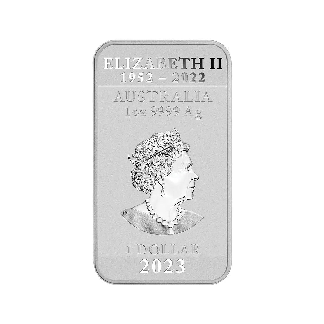 Perth Mint Dragon 1oz .999 Silver Rectangle BU Coin 2023