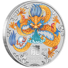 Perth Mint Australian Lunar III Dragon 2024 1 oz Silver  Bullion Coloured Coin in Card