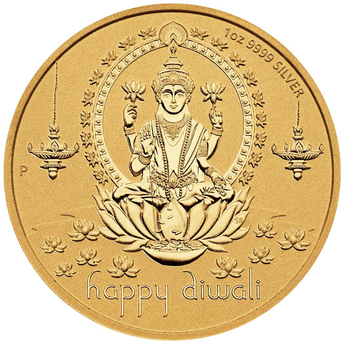 Diwali 1oz Silver Gilded Medallion 2022