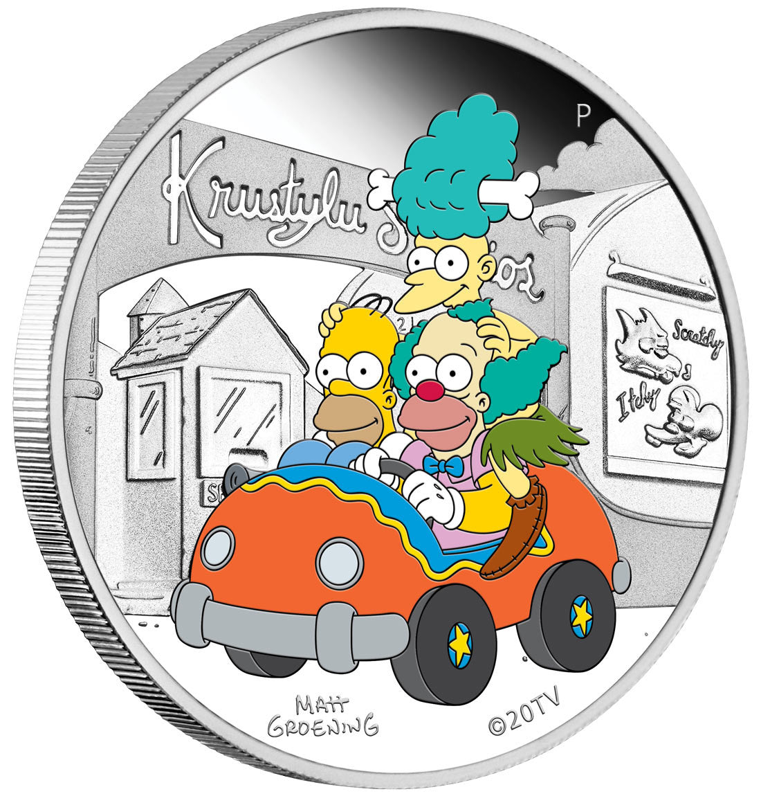 Krusty Lu Studios 2022 1oz Silver Proof Coloured Coin