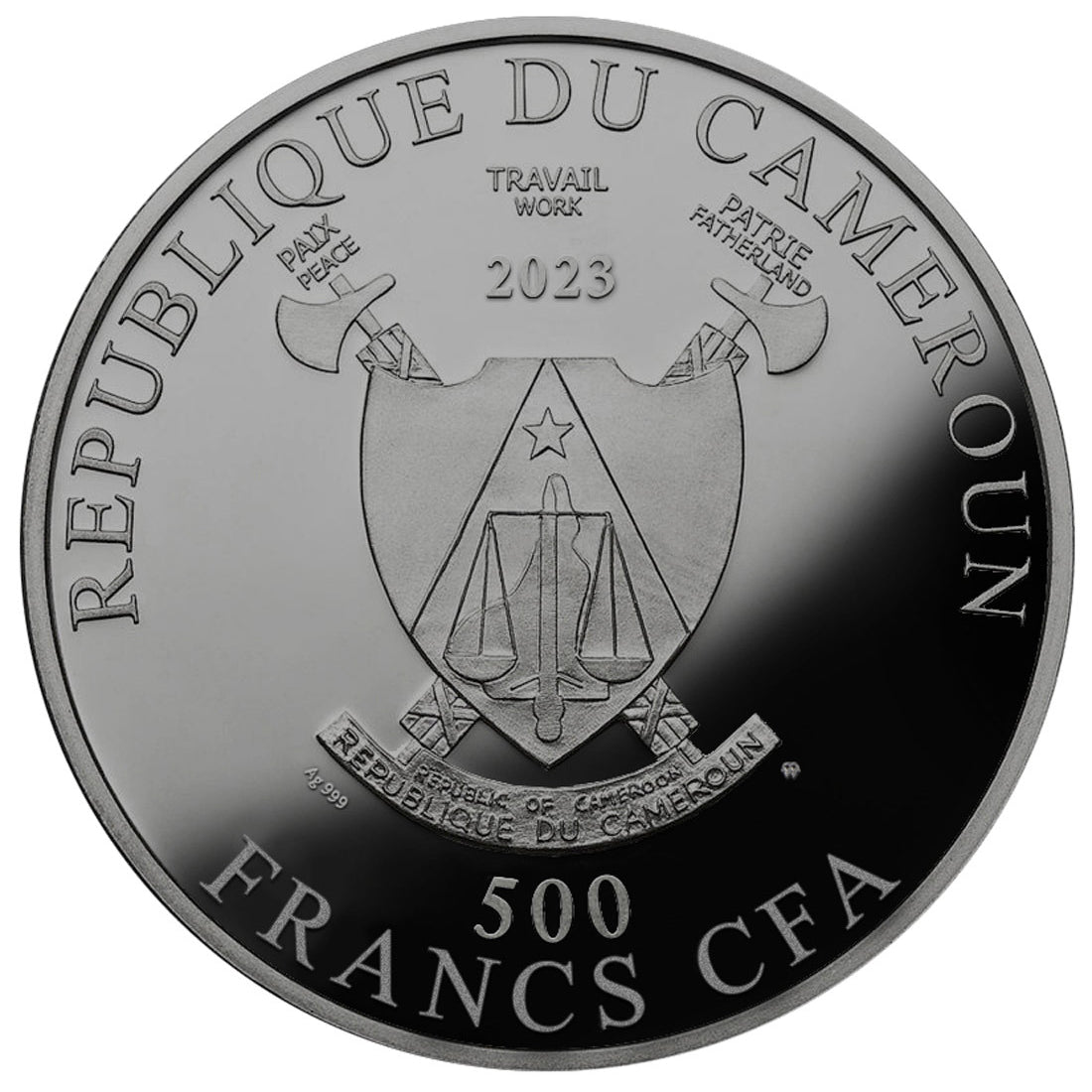 Year of the Rabbit (Ruthenium) 2023 Cameroon 500 Francs Silver Proof Coin