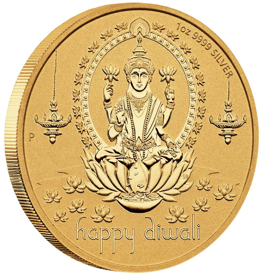 Diwali 1oz Silver Gilded Medallion 2022