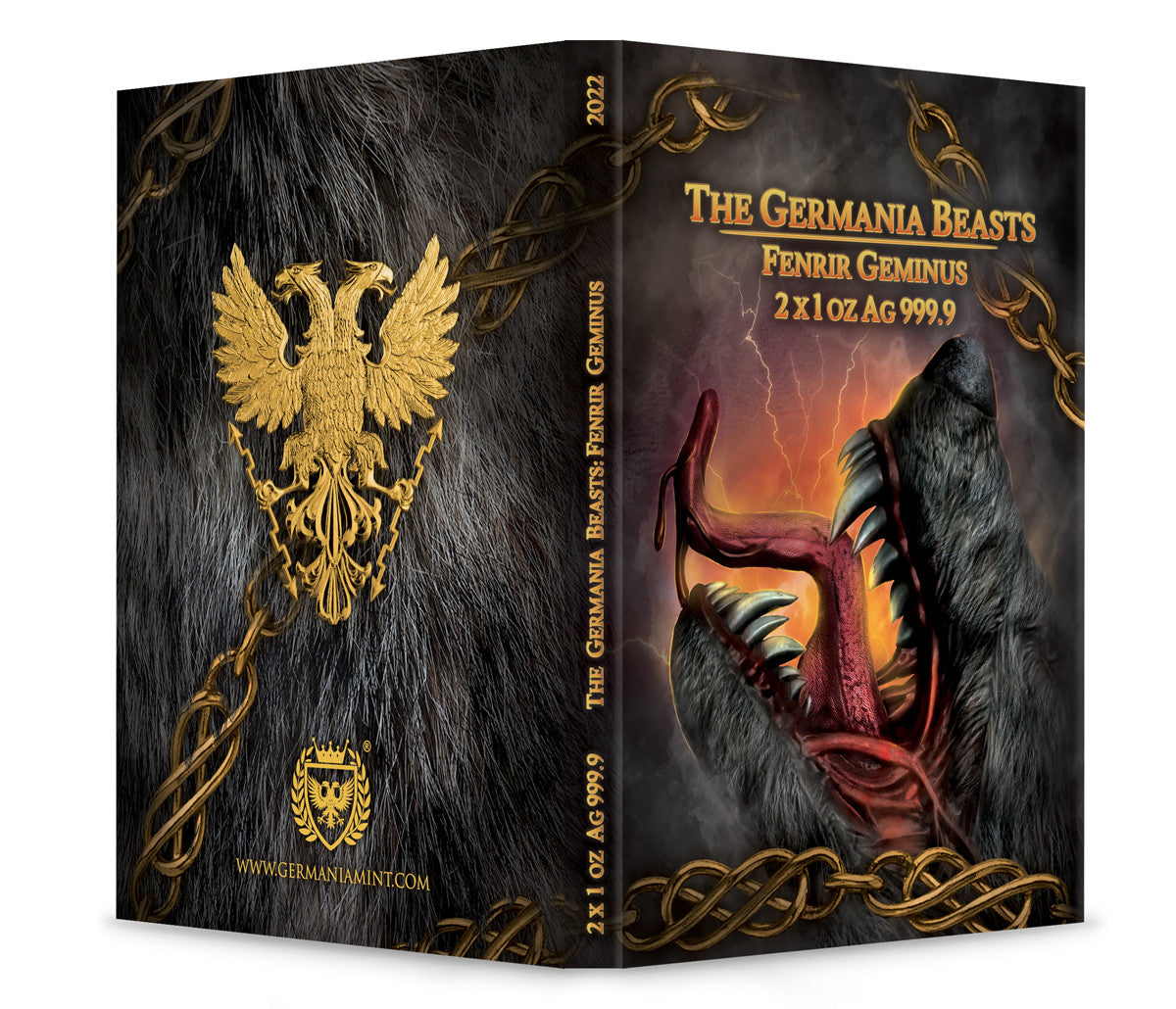 Fenrir Geminus - The Germania Beasts - 2 x 1oz Silver BU Coins