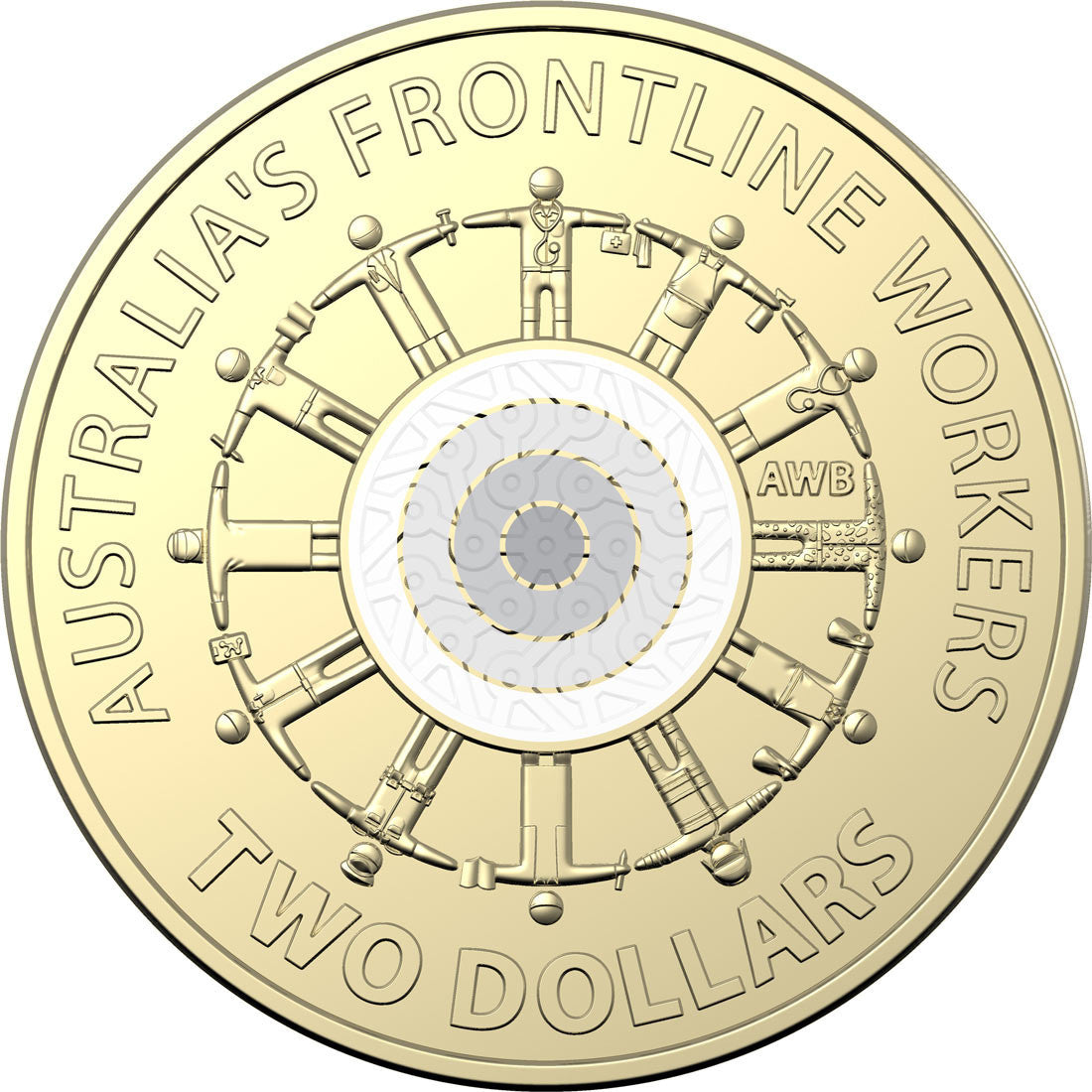 Frontline Workers 2022 $2 Coloured Coin - Ex Mint Roll