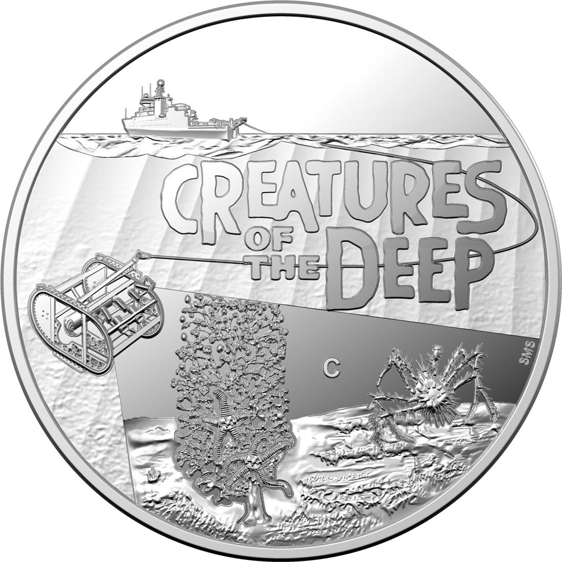 Creatures of the Deep $1 Proof 2023 AG "C" Mintmark