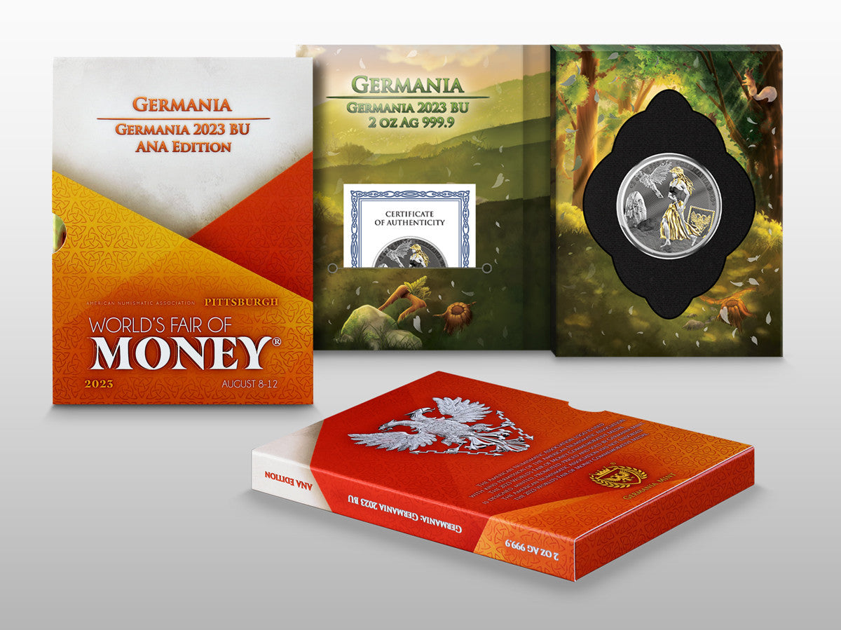 Germania Mint ANDA Money Germania 2 oz 2023 Coloured Silver Bullion Coin