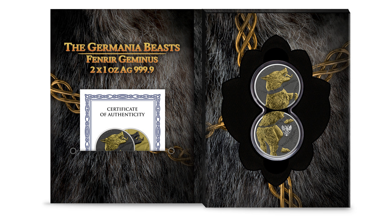 Fenrir Geminus - The Germania Beasts - 2 x 1oz Silver BU Coins