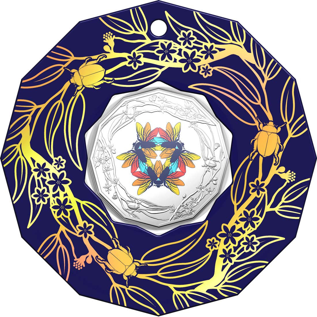 Christmas Decoration 2022 50c Coloured Uncirculated Coin – Set of 5