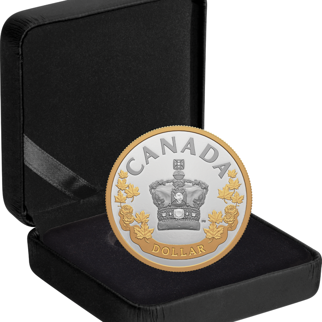 2022 The Imperial State Crown Queen Elizabeth II 23.17 g .9999 Silver Gold Plated Proof Coin Canada