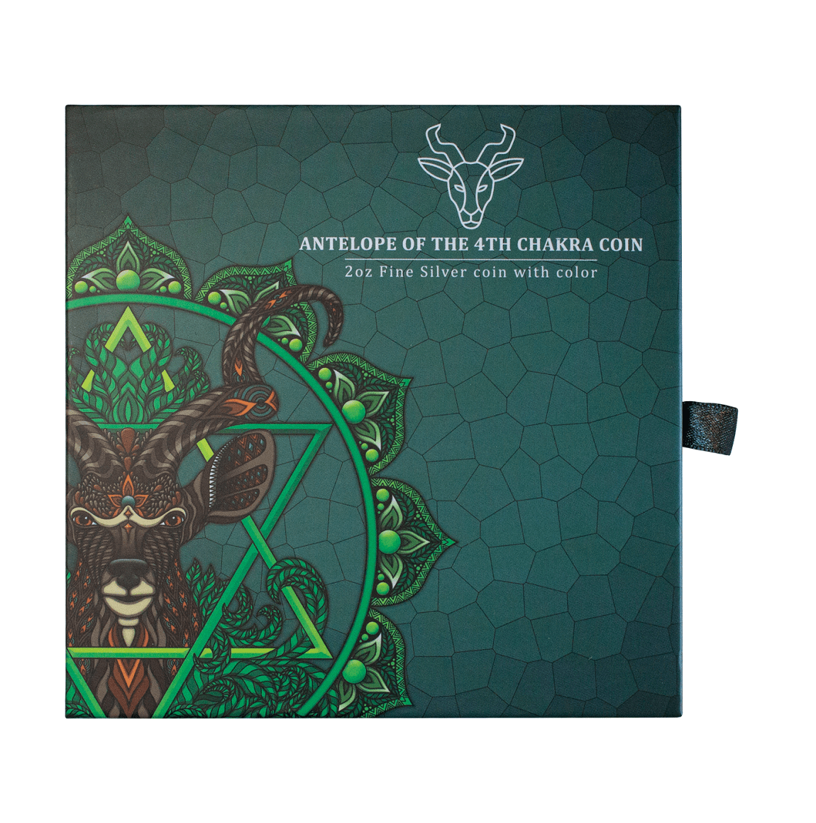 2022 Solomon Islands Antelope of 4th Chakra 2 oz .999 Silver Coloured Coin