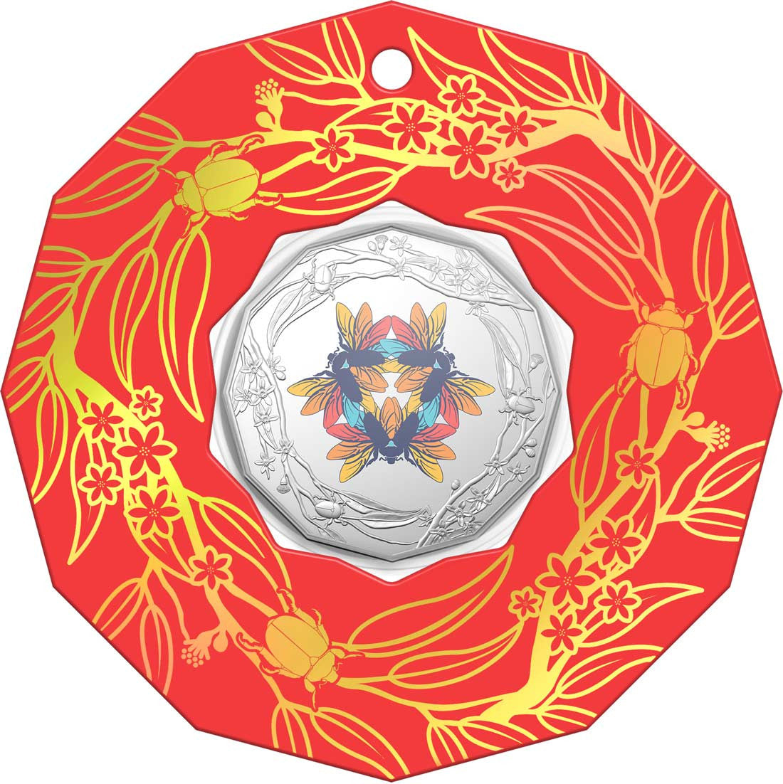 Christmas Decoration 2022 50c Coloured Uncirculated Coin – Set of 5