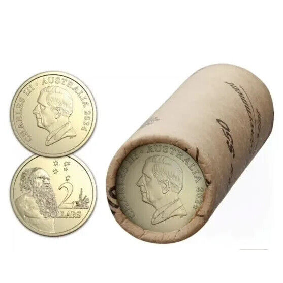 Royal Australian Mint 2024 $2 Circulated Coin- King Charles III Effigy- Premium Roll