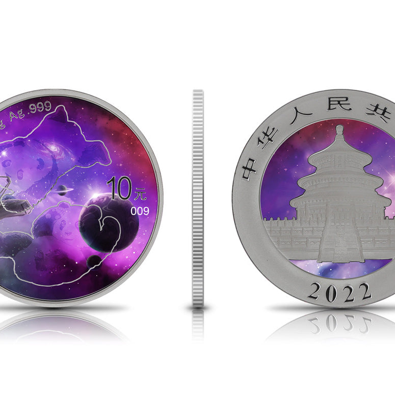 China 2022 Panda 30g .999 Silver BU Coin - Glowing Galaxy IV