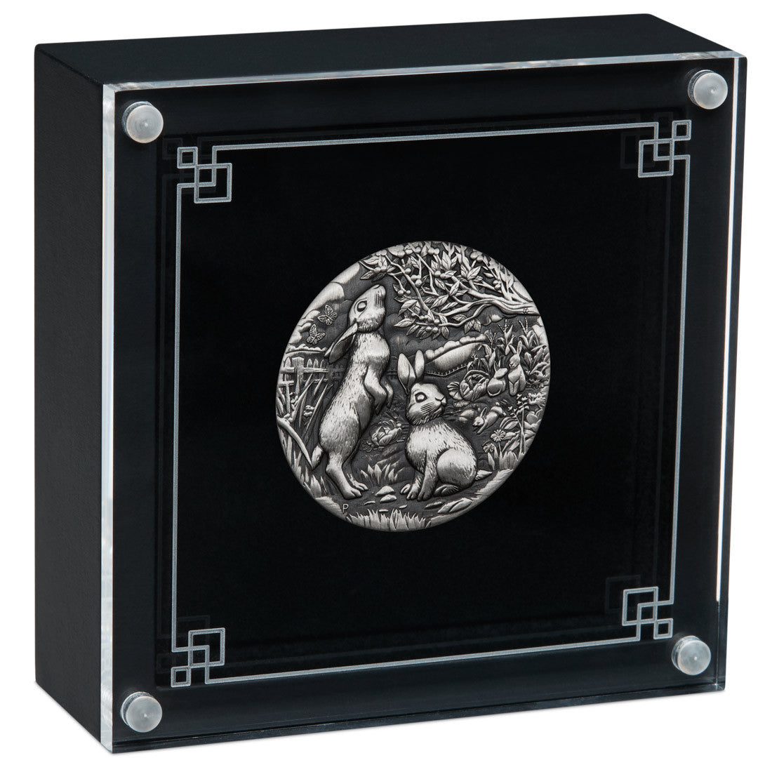 AUSTRALIAN LUNAR SERIES III 2023 YEAR OF THE RABBIT 2oz SILVER ANTIQUED COIN