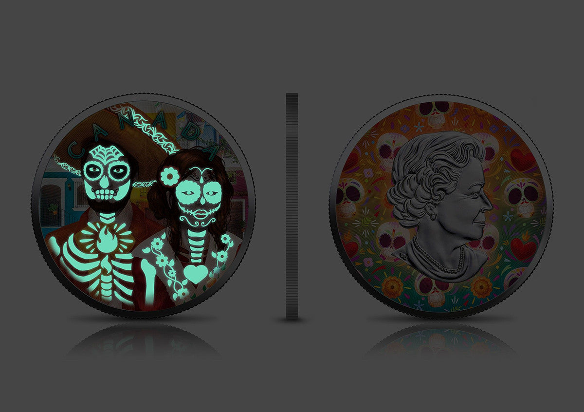 Día de Muertos - 2022 Canadian Maple Leaf 1oz Silver Bullion - Set of 3