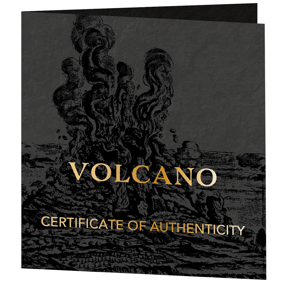 2023 5 oz Vanuatu Volcano .999 Silver 3D coin