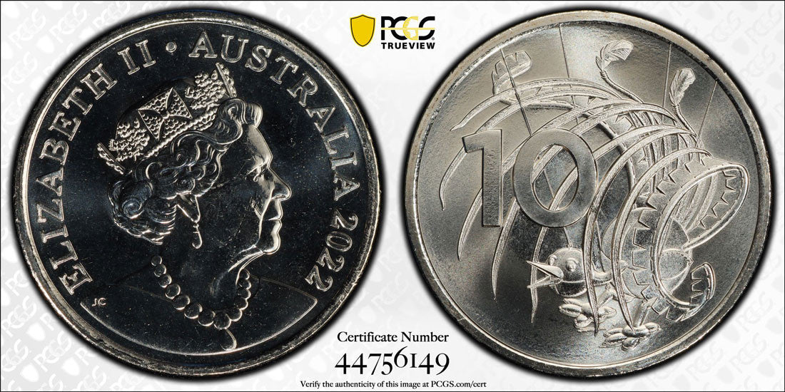 2022 10C Marionette Lyrebird - ex Baby Set PCGS MS67
