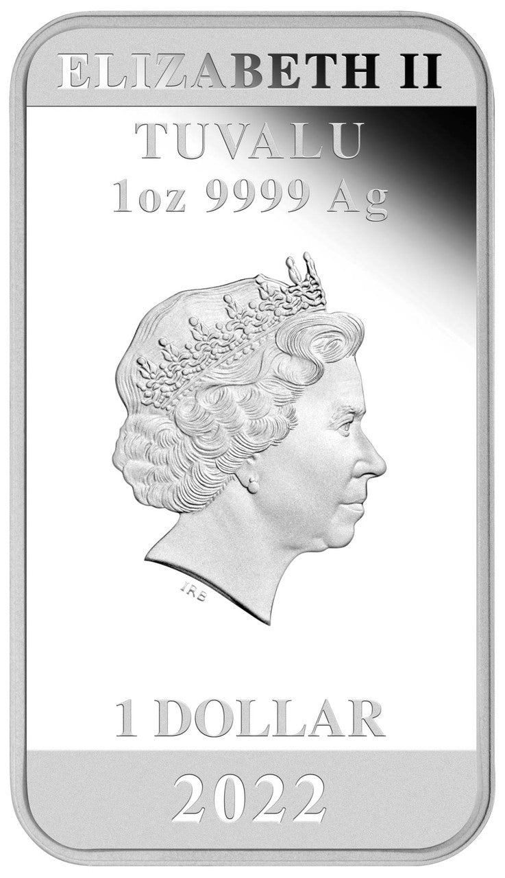 60 Years of Bond 2022 1oz Silver Proof Coloured Rectangular Coin