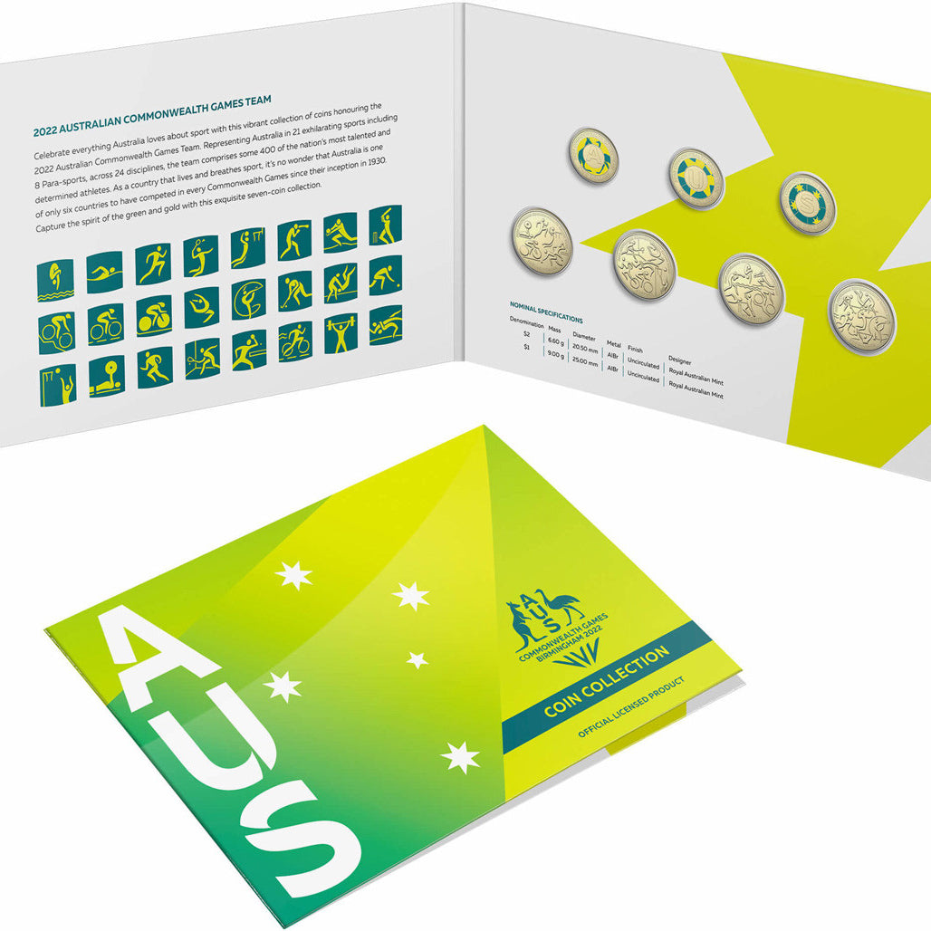 2022 Seven Coin Collection Folder – 2022 Australian Commonwealth Games Team