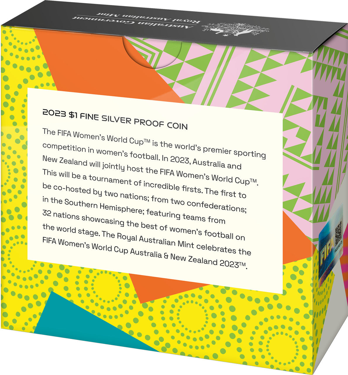 Royal Australian Mint FIFA Women's World Cup 2023 $1 1 oz Fine Silver Proof Coin -