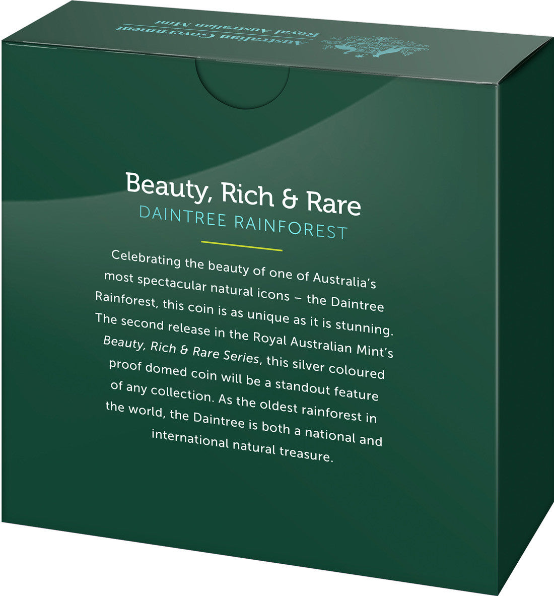 Daintree Rainforest - Beauty, Rich & Rare - 2022 $5 Silver Coloured Proof Domed Coin