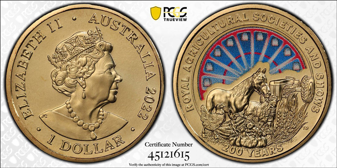 2022 $1 200 Year Royal Agr. Society PCGS MS68