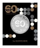 60 Years of Bond 2022 1oz Silver Coin in Card