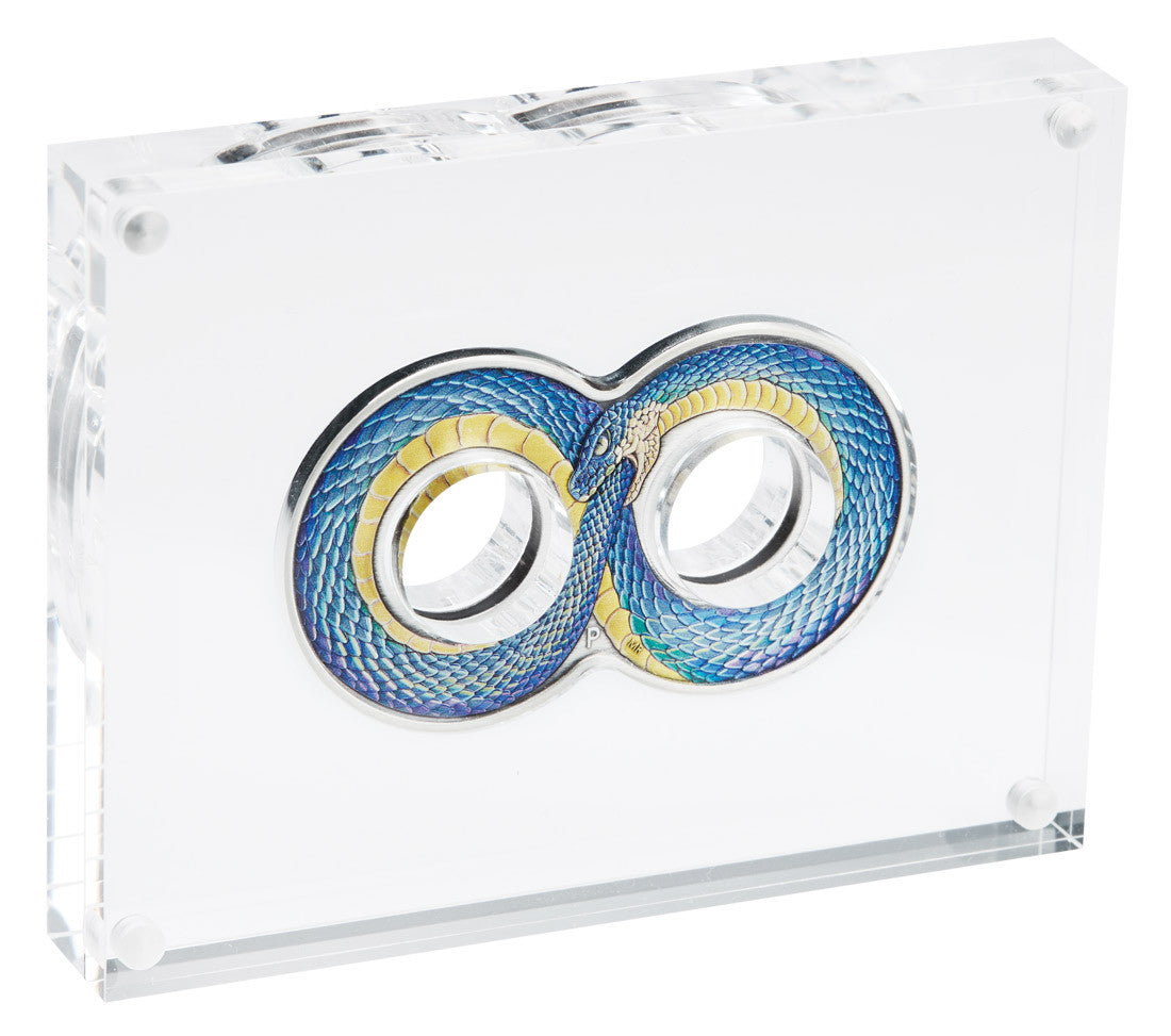 Ouroboros 2022 2oz Silver Antiqued Coloured Coin