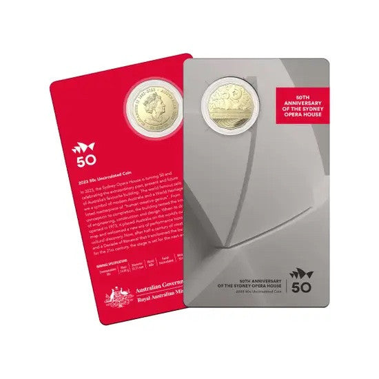 Royal Australian Mint Sydney Opera House 50th Anniversary 2023 50c UNC Coin